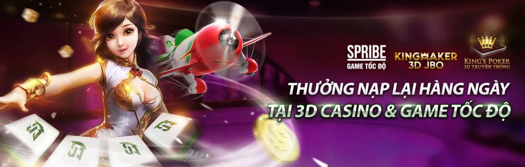 The le uu dai thuong nap lai tai 3D Casino Jbo